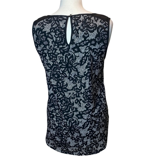 ONLY Black Lace Floral Sleeveless Tank Top Size EU40 / Large - Picture 2 of 6